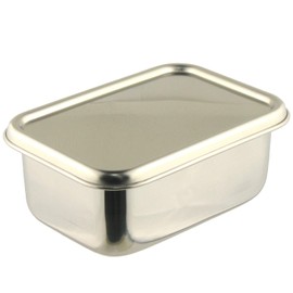 Nagao Tsubamesanjo Deep Type Bats Set, 6.4 inches (16.2 cm), With Lid, Square Storage Container, 18-8 Stainless Steel, S No