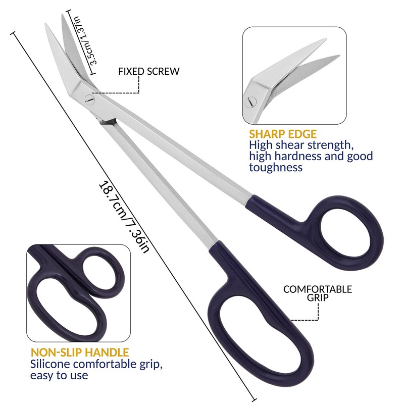 ASM® Extra Long Thick Toe Nail Scissors Chiropody Podiatry 7"