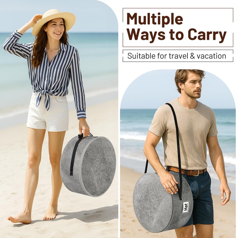 SLEEPING LAMB Cowboy Hat Box for Travel and Storage, Collapsible