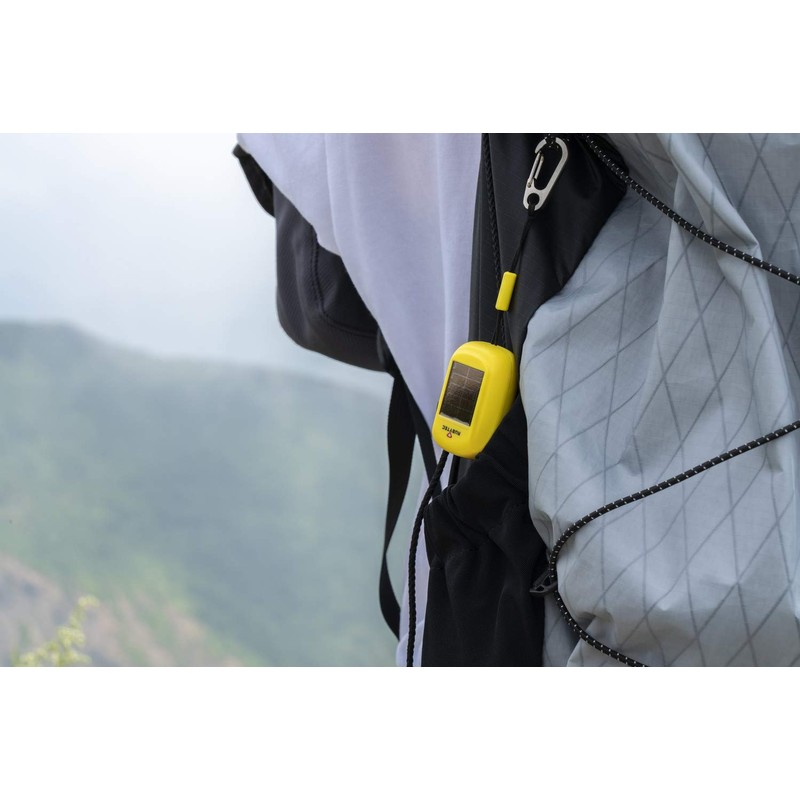 Rubitec RT-006YE Solar Flashlight, Carabiner, Yellow, W1.2 x D1.0 x