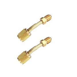 Comidox Ductless Mini Split System Charging Vacuum Port Adapter, Converts New R410a Style 5/16 SAE Service Ports to Accept Older 1/4 SAE Gauge Hoses.