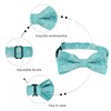 Alizeal Paisley Banded Adjustable Length Pre-tied Boy's Bow Tie, Turquoise