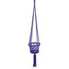 Buddha-Buddha Decorative Macrame Plant Hanger, Handmade Cotton Rope, Hanging Planter with Tassel,many colours (Purple)