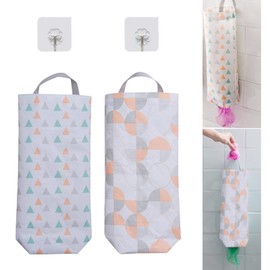 Einkaufstüte Runde Wellenform Müllbeutel für Küche Weiß 37x17x7cm