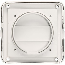 Deflecto Easy Clean Louvered Dryer Hood with Bird Guard, 4” Hood, White