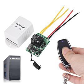 Akozon Wireless Relay Remote Control One Key Switch Receiver + Transmitter DC 4V 5V 6V 7.4V 9V 12V