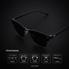 KALIYADI Polarized Sunglasses for Men and Women Semi-Rimless Frame Driving