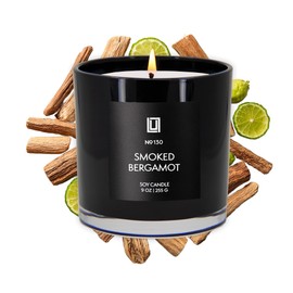 Lulu Candles | Smoked Bergamot | Smells Smokey and Citrusy | Luxury Scented Soy Jar Candle | Hand Poured in The USA | Highly Scented Long Lasting (9 Oz.)