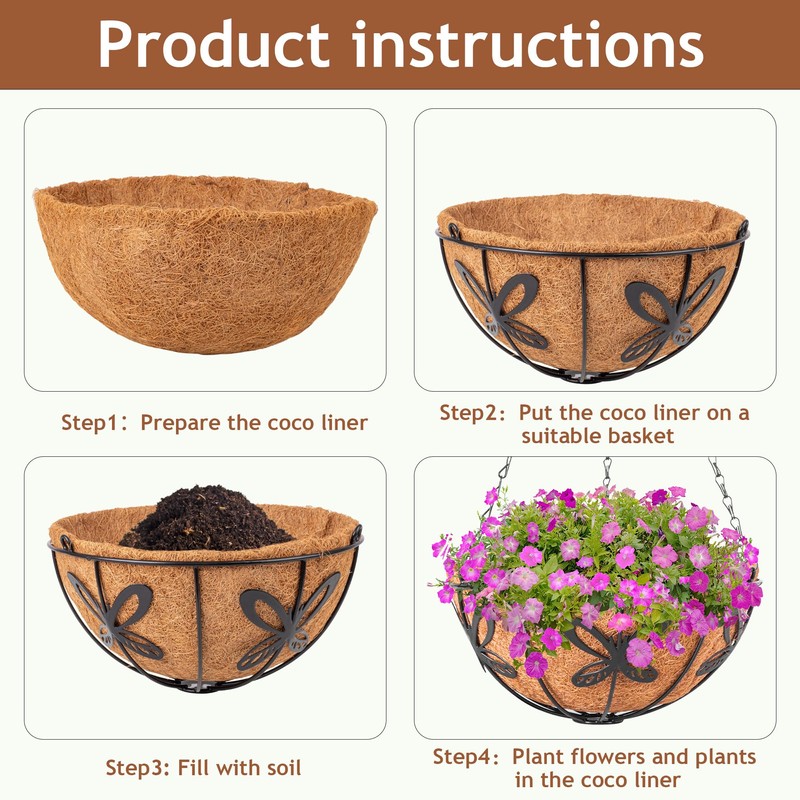 ARVINKEY Hanging Planters Indoor Outdoor Metal or Ceramic Various Sizes