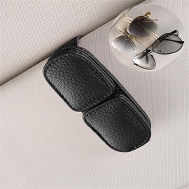 Raksonic Car Eyeglass Clip, Leather Eyeglass Clip, Sunglasses Clip, Double Mouth Eyeglass Clip, Car Sun Visor, Glasses Clip, Leather Material, Car Storage, Sun Visor Pocket, Sunglasses Storage, Car