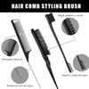 cobee 5 Pcs Slick Back Hair Brush Set, Bristle Hair