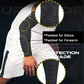 HOPEFORTH 2PCS Padded Elbow Forearm Sleeves Compression Arm Protective Support