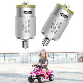 2PCS 12 Volt RS390 20000RPM Motor for Kid's Electric Ride on Toys Car,RS380-RS390 12 Teeth(12 Pinion) Motor for 12V Electric bike Upgrade Replace Accessories Parts (12V RS390 20000RPM)