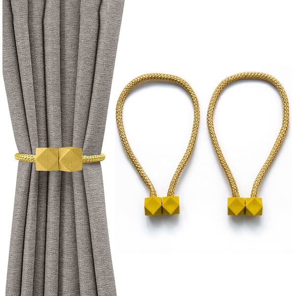 (2 Pack)Magnetic Curtain Tiebacks Clips 18 Inch Tie Backs for