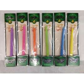 Havdallah Candles, Set of 6 Mixed Colors