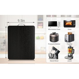 Sliding Tray for Coffee Maker, 360° Rotating Appliance Slider for Kitchen Appliances, Wooden Sliding Tray Suitable for Kitchen Countertops and Kitchen Appliances (Black, Small)