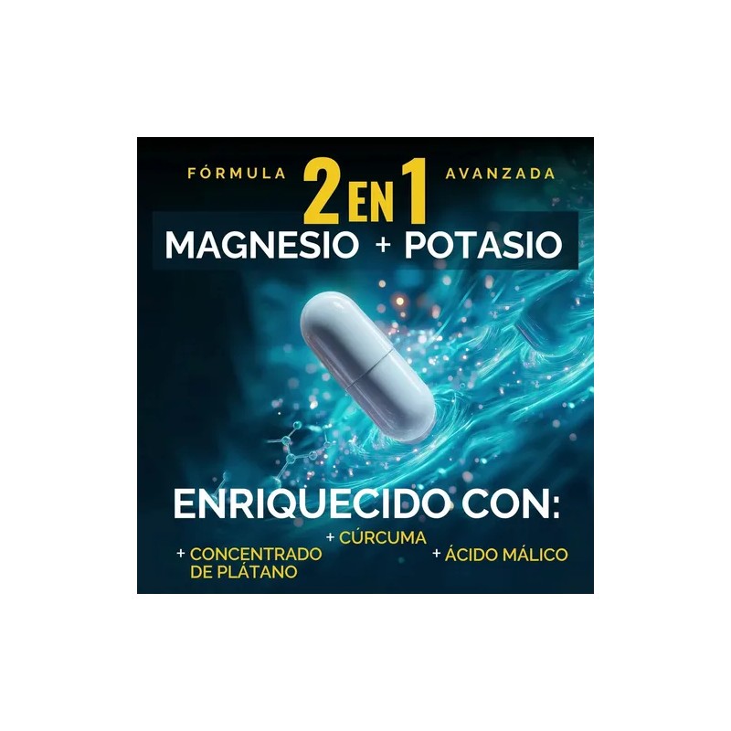 Citrato Magnesio Y Citrato Potasio | Curcuma, Extracto Platano, Acido