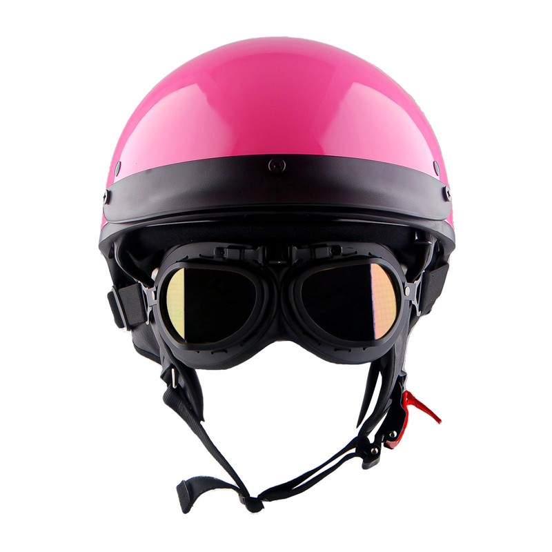 1Storm Motorcycle Half Face Helmet Mopeds Scooter Pilot with Retractable