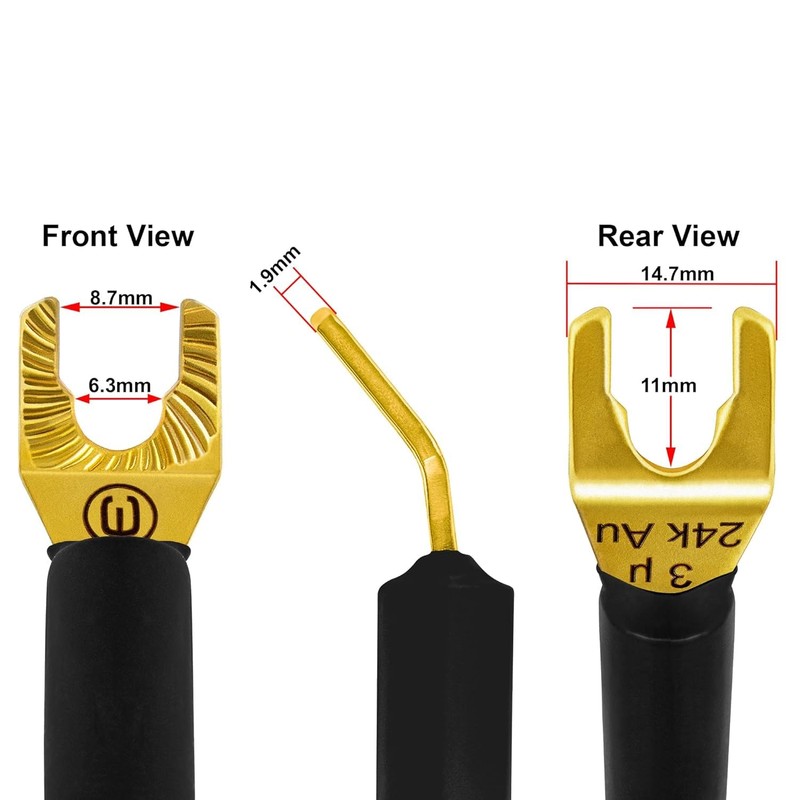 WORLDS BEST CABLES 10 Foot WBC-GOLD-LOCAP-SPKR-14 AWG - Low-Capacitance -