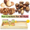 Frezonika Nut Crackers with Wooden Base for All Nuts, Heavy