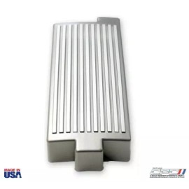 2005-2009 Finned Fuse Box Cover, Gunmetal Gray with Silver Fins