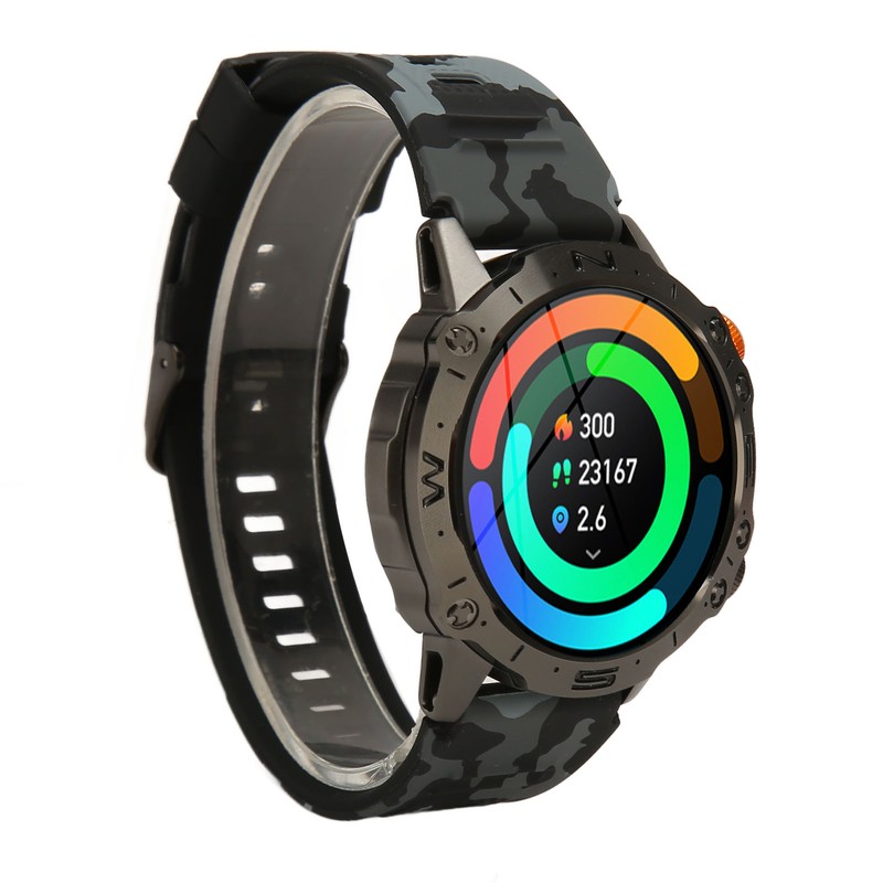 Smart Watches Camouflage Black With External Speaker Outdoor Smart Watch