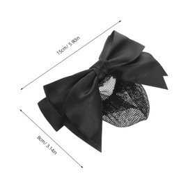 WOONEKY Bowknot Hair Snood Net for Women 1 Pack Elastic Mesh Hair Bun Cover Clip Professional Dance and Office Accessory