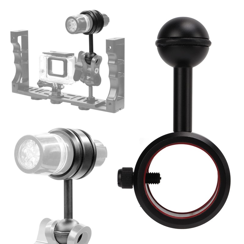 Shanrya Scuba Diving Equipment, Diving Flashlight Clip, Light Weight Flashlight