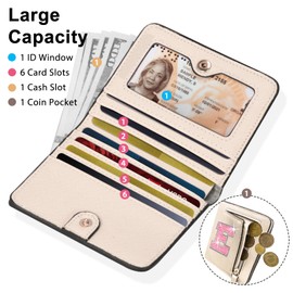 OYLOLA Birthday Gift for 4 5 6 7 8 9 10 11 12 13 Year Old Girls, Christmas Gifts for Teen Girls Cute Girls Wallet Small Rfid Wallet Women Trendy Fashion Girls Stuff, Beige