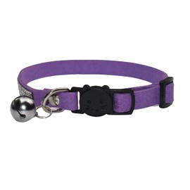 WDPAWS Rhinestones Cat Collars - Adjustable Bling Pet Collars with Bells, Soft Velvet, Safety Breakaway for Cats and Small Dogs (Purple)