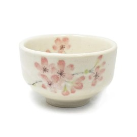 aquanaut Mino Ware Japanese Matcha Bowl Chawan Shiroyama Sakura Diameter 9.4 cm Made in Japan