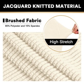 PrinceDeco Couch Covers for 3 Cushion Couch Sofa Pet Friendly Extra Large Couch Cover for Oversized Sofa Washable Furniture Protector Fitted Sofa Slipcovers Stay in Place(XL Sofa, Biscotti Beige)