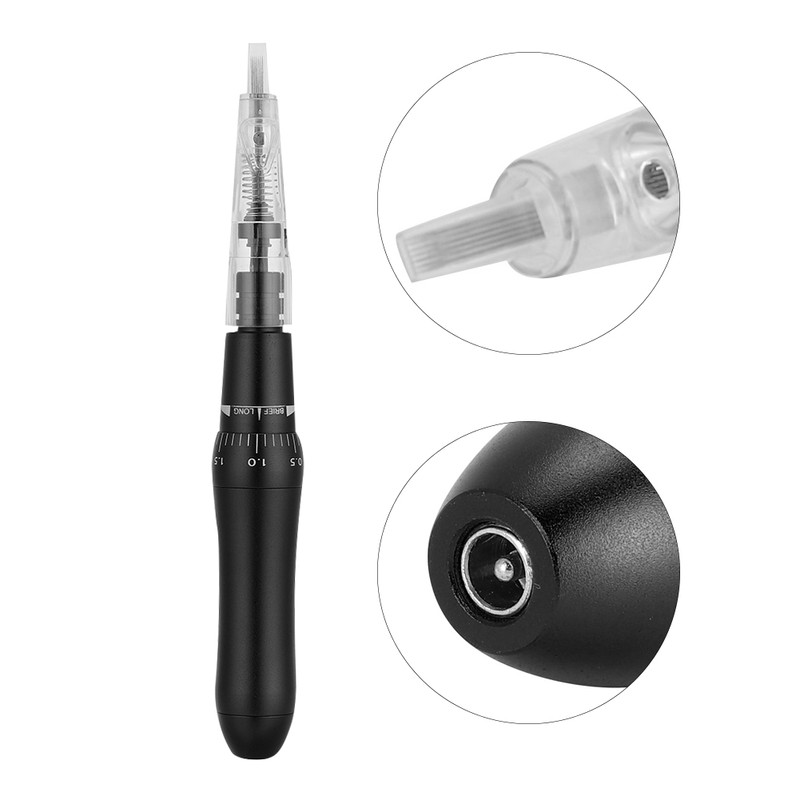 Electric Eyebrow Lip Microblading Tattoo Pen Semi Permanent Machine (Black)