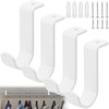 moonoom 4 Pack Heavy Duty Closet Rod Brackets for 1-Inch