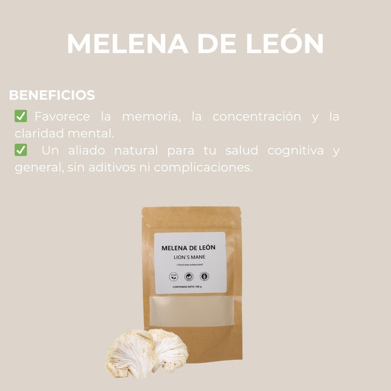 Pharmadan - Melena de León en Polvo - Nootropico Natural