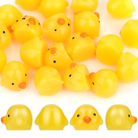 Cobee Mini Chicken Figurines, 24 PCS Dollhouse Miniature Chicken Model Mini Resin Chicken Ornament Mini Animals Decoration Micro Fairy Garden Décor Dollhouse Ornament for DIY Crafts Accessories