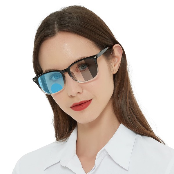 MARE AZZURO Photochromic Bifocal Reading Glasses 3.50+ Women Blue Light