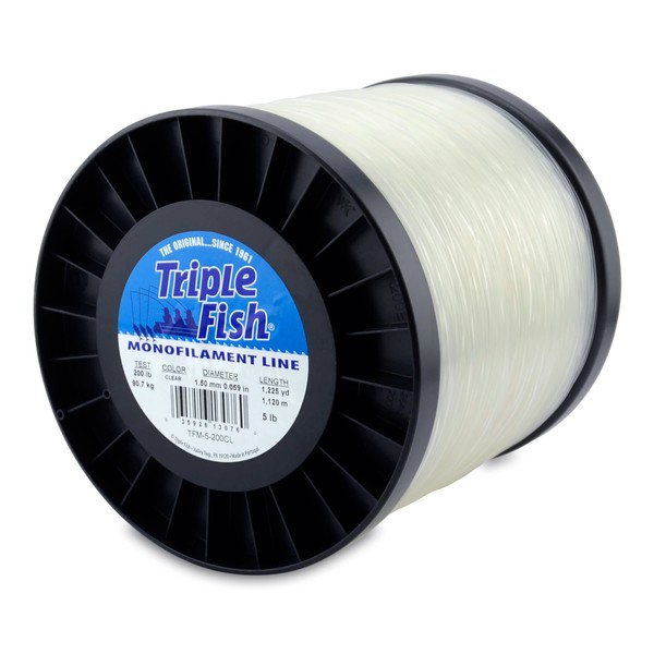 Triple Fish Monofilament Line, 200 lb / 90.7 kg Test,