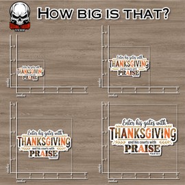 Enter His Gates with Thanksgiving Psalm 100 4 Sticker or Magnet Christmas Ornament Waterproof Vinyl Bumper Sticker for Water Bottle Car Laptop