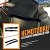 HCmotorku Windshield Trim Lights Windscreen Fairing LED Turn Signals Lamp