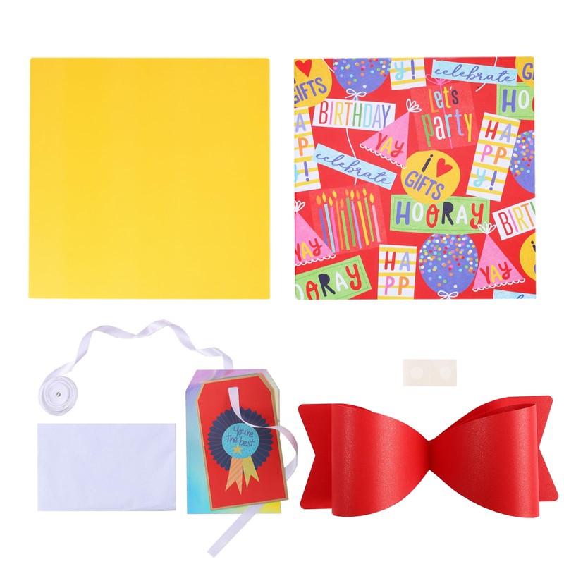BIOBROWN Medium Birthday Gift Boxes with Lids for Presents, 9x9x9