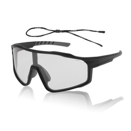 HEROFFIX 1 Set Motorcycle Riding Goggles Anti-glare Tri-Acetyl Cellulos PC UV400 Cycling Sunglasses Light Gray Lens Black Gray Frame