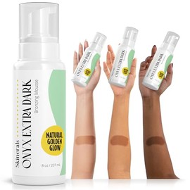 Skinerals Self Tanner Sunless Bronzer Onyx EXTRA DARK with Natural and Organic Ingredients for Safe Alternative to Sun Tanning (8 Ounce Extra Dark)