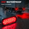 Dinfu 6 Inch Oval Red LED Trailer Tail Lights 4PCS,Super