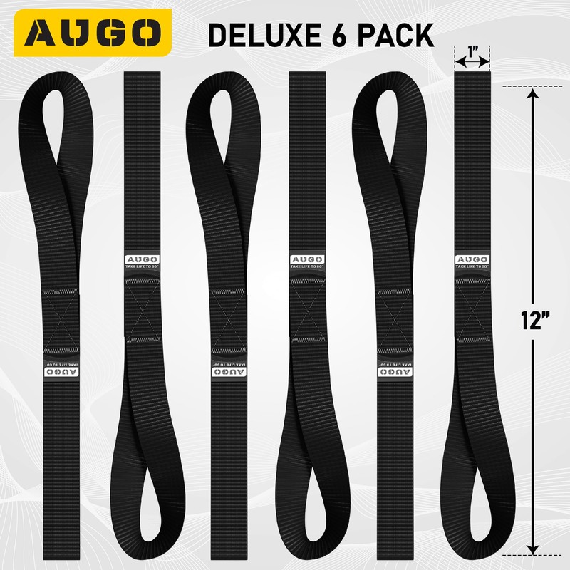 Soft Loop Tie Down Straps - 1,500 Load Capacity &