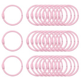 sourcing map 50pcs Binder Rings 1 Inch Loose Leaf Binder Ring Metal Book Rings Colorful Loose Leaf Rings for Index Cards Keychain Key Notebook Rings for Home Office, Pink