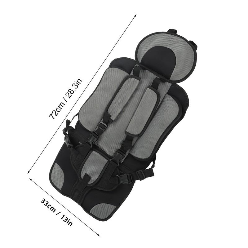 Children Safety Seat Simple Car Portable Seat Foldable Adjustable Strap
