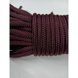 Valley 1/4 x 100 ft. Double Braid-Yacht Braid polyester rope. Burgundy