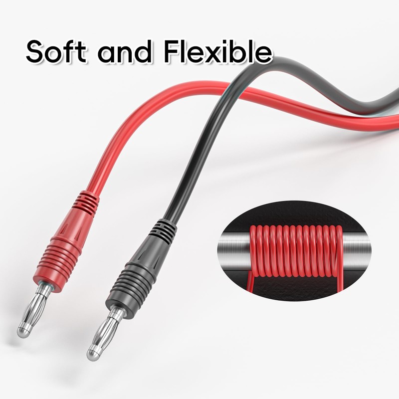 Juego de cables de 4 mm para conectores de cocodrilo