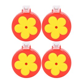 4pcs Flower Hummingbird Clip Feeder with Brushes, ABS Portable Handheld Hummingbird Feeder for Window Outdoor
